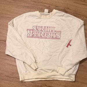 PAC Sun Stranger Things Cream Sweatshirt One Size Like New